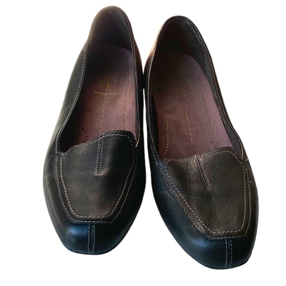 Black Leather Slip On Shoes - Picture 1 of 14